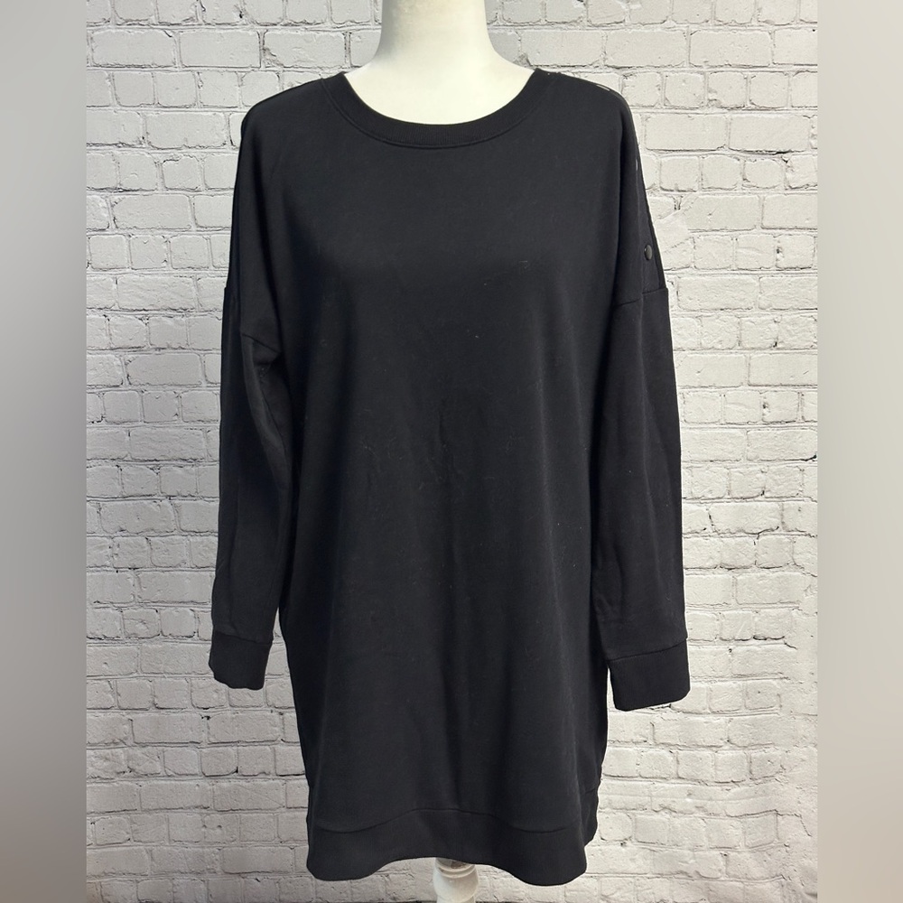 Xersion Women's Classic Black Long Sleeve Sweater Dress Size L